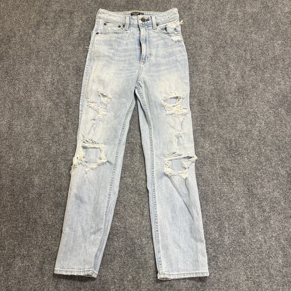 Abercrombie & Fitch Women's Size 26 Light Blue Natural Rise Straight Jeans